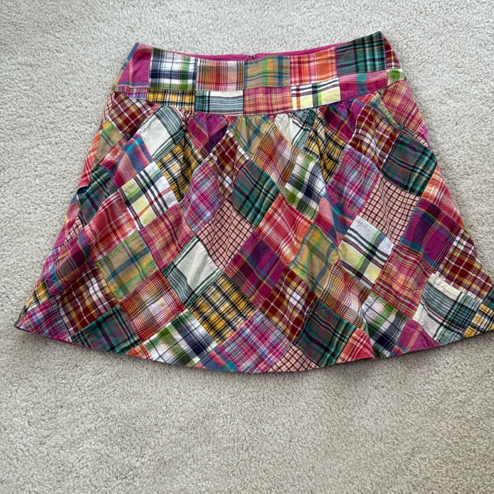 CAbi- Multicolored Patchwork Mini Skirt